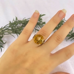 Anel Orgonite Ajustável - Chakra Plexo Solar - Citrino na internet