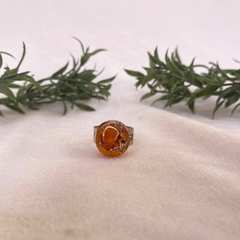 Anel Orgonite Ajustável - Chakra Umbilical - Ágata Fogo - comprar online