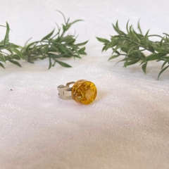 Anel Orgonite Ajustável - Chakra Plexo Solar - Citrino