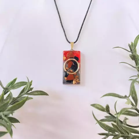 Colar Orgonite - Confiança e Decisão - Jaspe e Ônix - comprar online