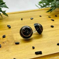 Brinco Orgonite - Turmalina Negra - Proteção - comprar online