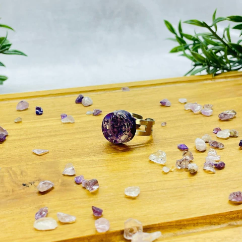 Anel Orgonite - Chakra Coronário - Ametista - comprar online