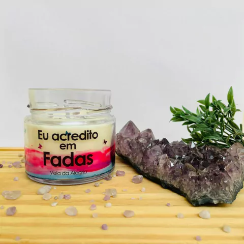 Vela das Fadas - Depressão - Ametista - Baunilha - 150g