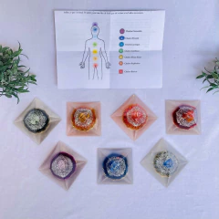 Kit Pirâmides dos 7 Chakras - 4cm na internet