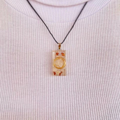 Colar Orgonite - Cristal de Quartzo -Energiza o corpo físico e energético