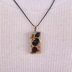 Colar Retarngular Bornita - Pedra da Felicidade - Sintonia Positiva - comprar online