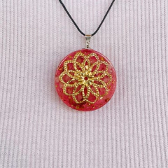 Colar Flor da Vida - Quartzo Rosa - Geometria Sagrada