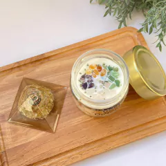 Kit Prosperidade e Abundância - Pirâmide Abundância 6cm / Vela dos Desejos 150g - comprar online