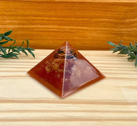 Pirâmide do Sucesso - Olho de Tigre e Citrino - 6cm