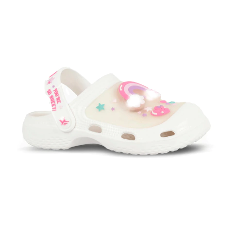 Zuecos Footy Clogs Nena Arcoiris Blanco (CL970) - comprar online