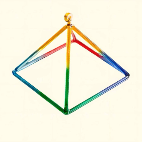 Pirâmide de Cristal de Quartzo Arco-Íris - 14 a 30 cm - 5” a 12" com e sem bolsa