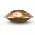 Handpan Hang Drum dourado de bronze com 9 a 14 notas, medindo 55 cm de largura e 28 cm de altura