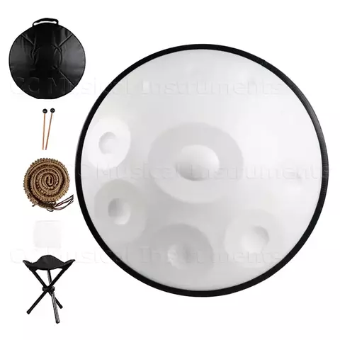 Handpan Branco | Aço Inoxidável | 9 - 10 - 12 e 14 Notas - comprar online