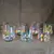 Conjunto de 7 Taças de Cristal Aurora Cósmica 12 a 18 cm/diam