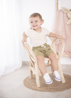 Short Lino Oliva - comprar online