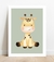 Quadro infantil safari girafa
