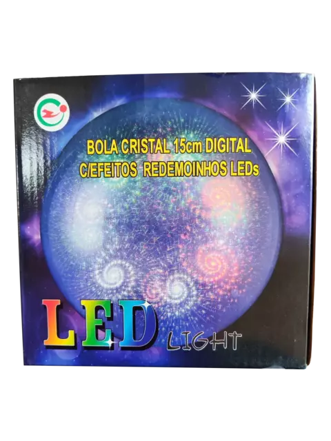 Bola Cristal 15cm Digital c/efeitos Redemoinho LEDs - comprar online