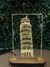 Luminária Abajur Acrílico com Base LED (Torre de Pisa)