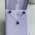 Conjunto Zircônia Redondo Azul 45cm - Prata 925 - comprar online