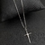 Corrente Veneziana v15 com Pingente Crucifixo Fio - Prata 925 - comprar online