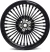 Roda Dianteira Fat Spoke Preta Aro 17 para Harley Davidson