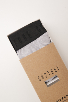 Combo Boxers x 3 (Blanco - Gris - Negro) - Custore