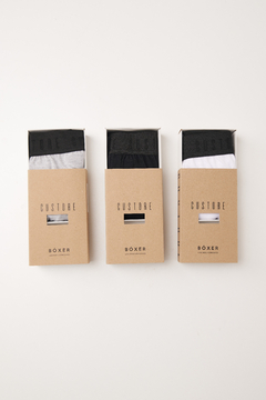 Combo Boxers x 3 (Blanco - Gris - Negro)