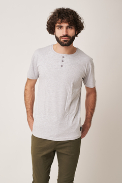 3 Remeras Button (Blanca - Gris - Negra) - Custore