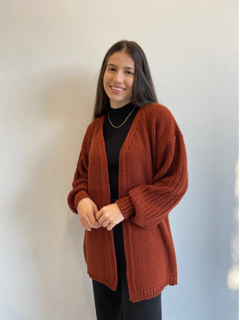 Cardigã Tricot Blunas - Cobre