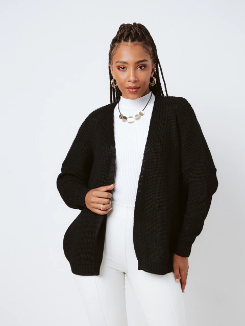 Cardigã Tricot Letícia - Preto