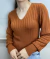 Blusa Canelada Gola V - La Cor Tricot 