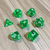 Conjunto de Dados: Translúcido Verde - RPG
