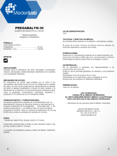 Pregabalyn-30 30 Tabletas - comprar en línea