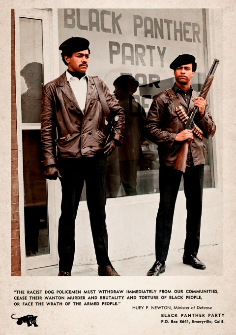 Pôster - "Huey P. Newton e Bobby Seale" (1971) - comprar online