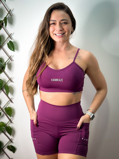 Conjunto Shorts Sara e Moana - Malbec