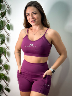 Conjunto Shorts Sara e Mari - Malbec - comprar online