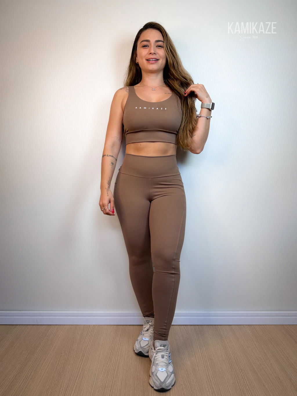 Conjunto Legging Pamela e Gabi - Mocha | ZERO TRANSPARÊNCIA