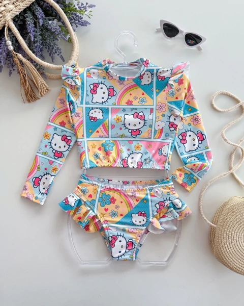 Biquíni manga longa Hello Kitty arco íris - comprar online