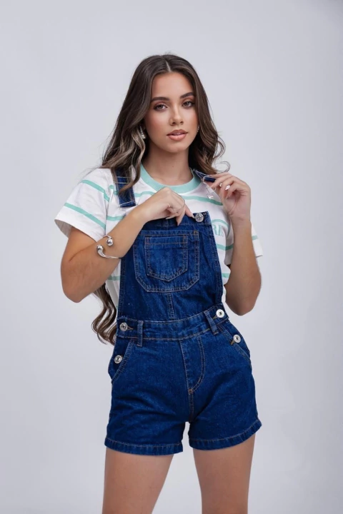 Jardineira jeans juvenil - comprar online