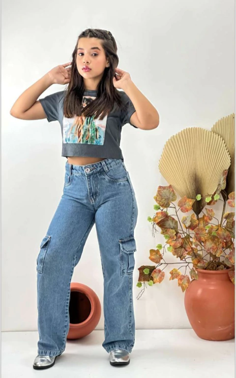 Calça cargo marmorizada Juvenil - comprar online