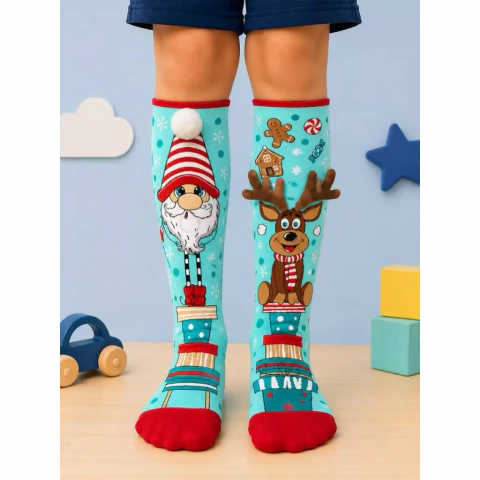 Meia divertida 3D Noel