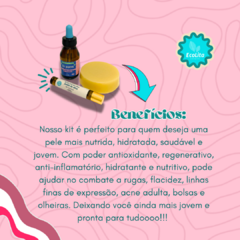 Imagem do Kit Noturno | Acorde Linda! | 1 Sérum Janela da Alma + 1 Sérum Tô Jovem + Brinde: 1 Sabonete de Argila Dourada