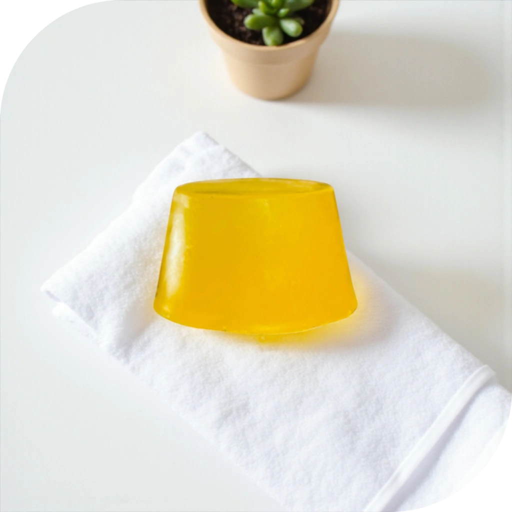 Xampu sólido de maracujá e girassal.