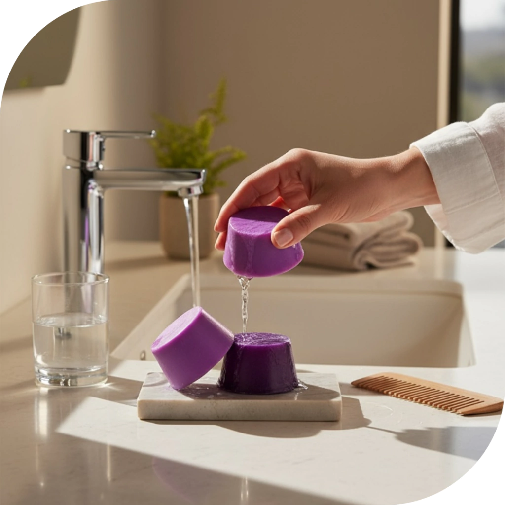 Xampu e condicionador de uva.