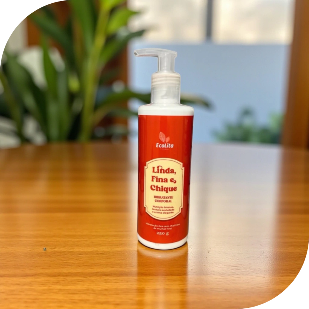 Creme Hidratante Corporal | Linda, Fina e Chique! | Quente e Elegante! | Baunilha com Avelã | Vegano