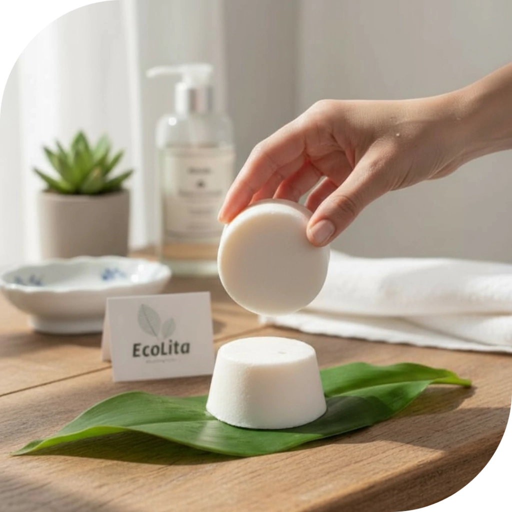 Condicionador sólido de coco.