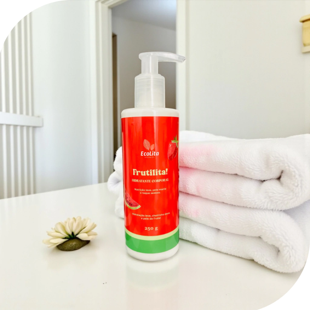 Creme Hidratante Corporal | Frutilita! | Frutas Adocicadas | Melancia e Morango | Vegano