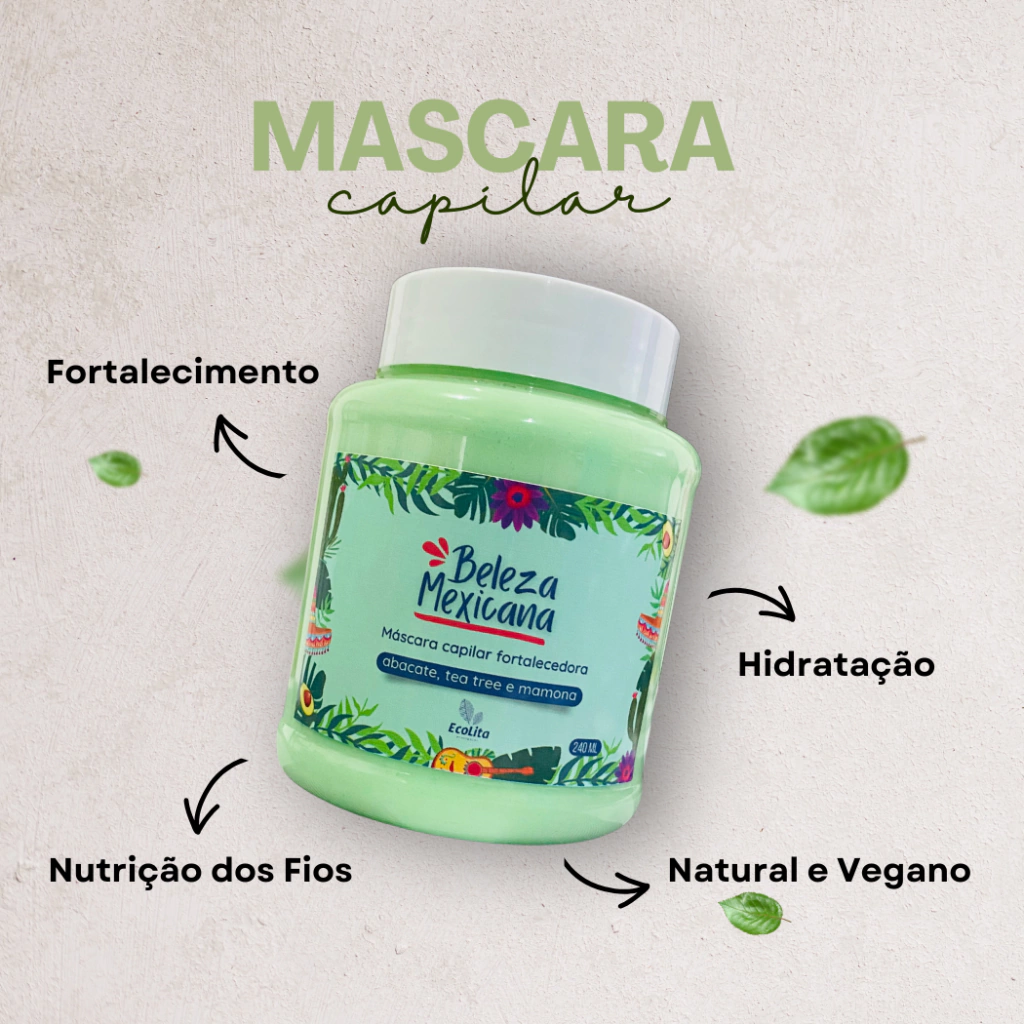 Máscara capilar Beleza Mexicana fortalecedora | Artesanal