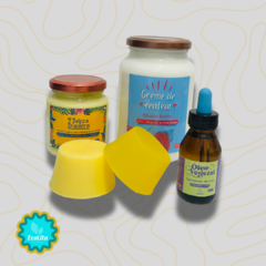 Kit Cachos no Capricho | Hidratação e Definição + Brinde: Óleo de semente de Uva | Artesanais. - ECOLITA