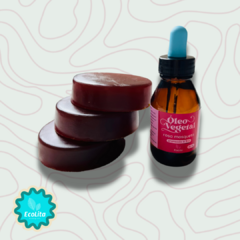 Imagem do Kit Xô Foliculite | 3 Sabonetes de Gerânio com Cúrcuma + 1 Óleo de Rosa Mosqueta + Brinde Sabonete íntimo